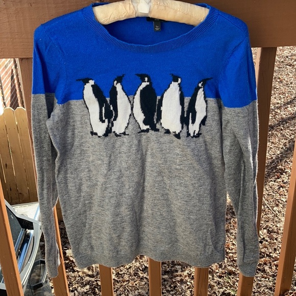 talbots penguin sweater